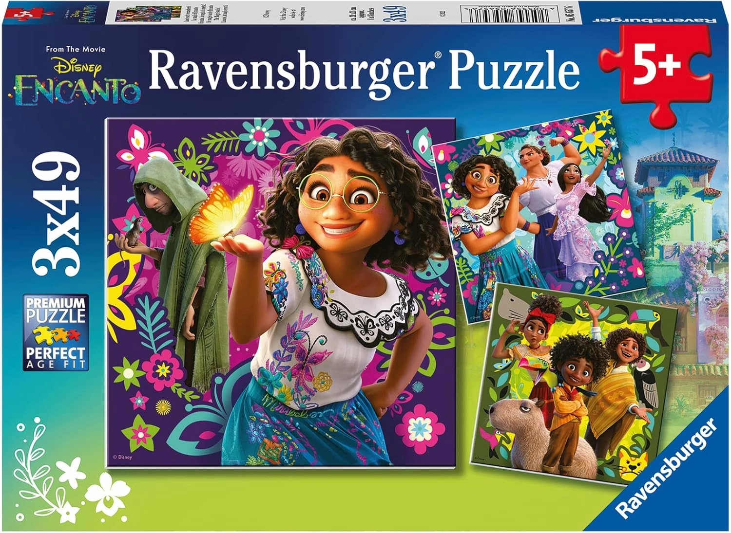 Ravensburger Disney Encanto 3x49 Piece Jigsaw Puzzle Set for Kids - 05657 - Every Piece is Unique, Pieces Fit Together Perfectly