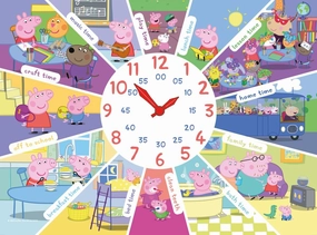 Ravensburger Peppa Pig: Tell The Time 60 Piece Clock Jigsaw Puzzle for Kids - Screen-Free Activity Boosts Concentration and Focus