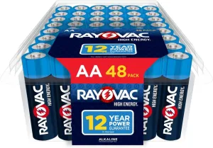 Rayovac High Energy AA Batteries (48 Pack), Double A Alkaline Batteries