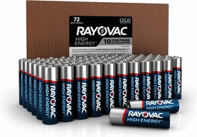 Rayovac AA Batteries, Double A Battery Alkaline, 72 Count