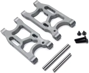 RC Car DIY Parts for WLtoys LC for Racing 144010 144001 144002 124017 124016 124018 124019 1/14 Metal Upgrade Rear for Swing Arm RC Car Parts(Silver)