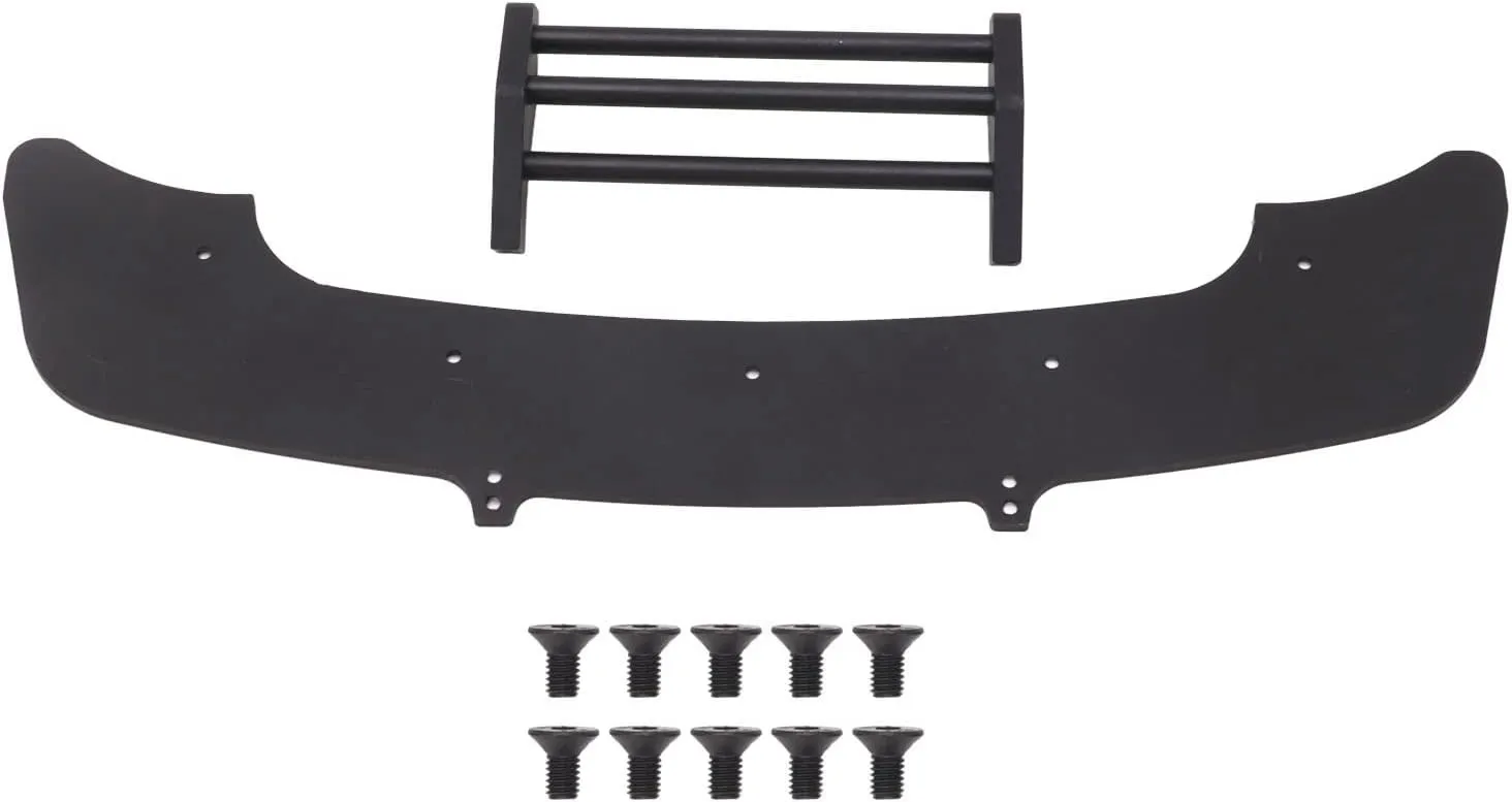 RC Car Front Bumper Upgrade Parts - Aluminum Alloy Black Block Spare Parts Bottom Plate for 1/7 Infraction