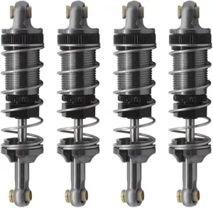 Rc Car Shock Absorber For MJX For Hyper Go 14301 14302 1/14 Metal Front And Rear Hydraulic Shock Absorbers Hole To Hole 60MM Rc Car Upgrade Parts Replacement Use(Black)