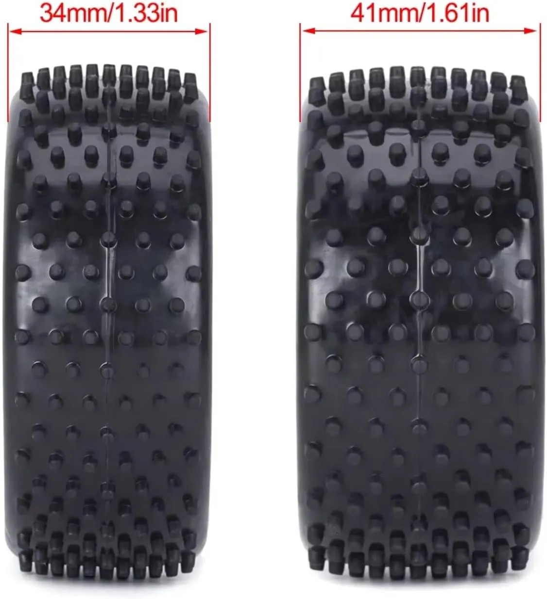 RC Car Upgrade Part for Wltoys 104001 for Tamiya for TT-02B DT-02 1/10 4 Pcs 88mm for Buggy Tires Wheel Tyre RC Car Off Road for Rally for Racing Rims Upgrades Parts(White)