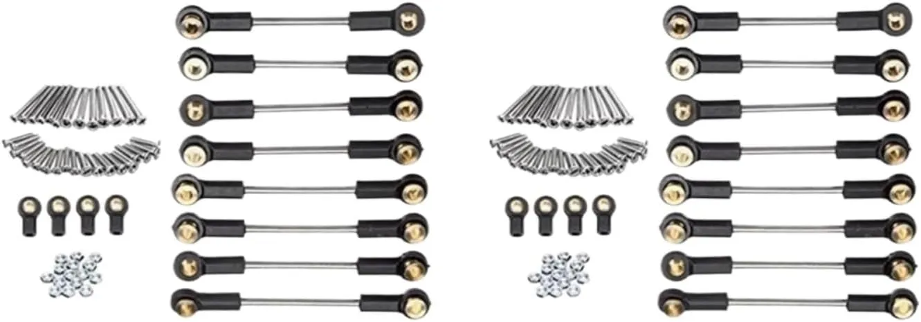 Rc Connecting Rod Tie Rod for C14 C24 C24-1 1/16 2 Set Metal for Chassis Suspension Link Tie Rod Set RC Car Tracked Vehicles Parts and Accessories Replacement Use