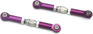 Rc Connecting Rod Tie Rod for SCY 16101 16102 16103 16104 16106 16201 1/16 Metal Steering Link Remote Control Cars Parts and Accessories Upgrades Replacement Use(Purple)