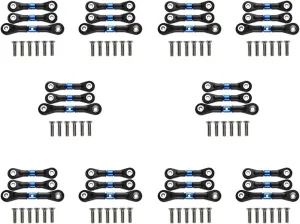 Rc Connecting Rod Tie Rod for TT-02 TT-02T TT02T 1/10 30Pcs Steering Link Rod Servo Rod Blue RC Car Off-Road Tracked Vehicle Parts and Accessories Replacement Use