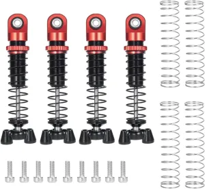 Rc Damper Shock Absorber For Kyosho For Jimny 1/18 For MINI-Z 4×4 1/24 4Pcs Aluminum For Spring Adjustable Oil Shock Absorber Damper RC Car Parts Replacement Use