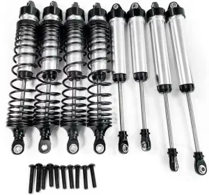 Rc Damper Shock Absorber For Traxxas For UDR 1 8pcs Front Rear Shock Absorber Aluminum Alloy Smooth RC Car Parts Accessories Replacement Use(Black)