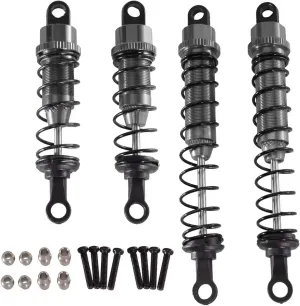 Rc Shock Absorber For WLtoys 12428 12423 12429 FY03 1/12 Metal Front Rear Shock Absorbers RC Car Tracked Vehicle Parts Accessories Upgrade Replacement Use(Gray)