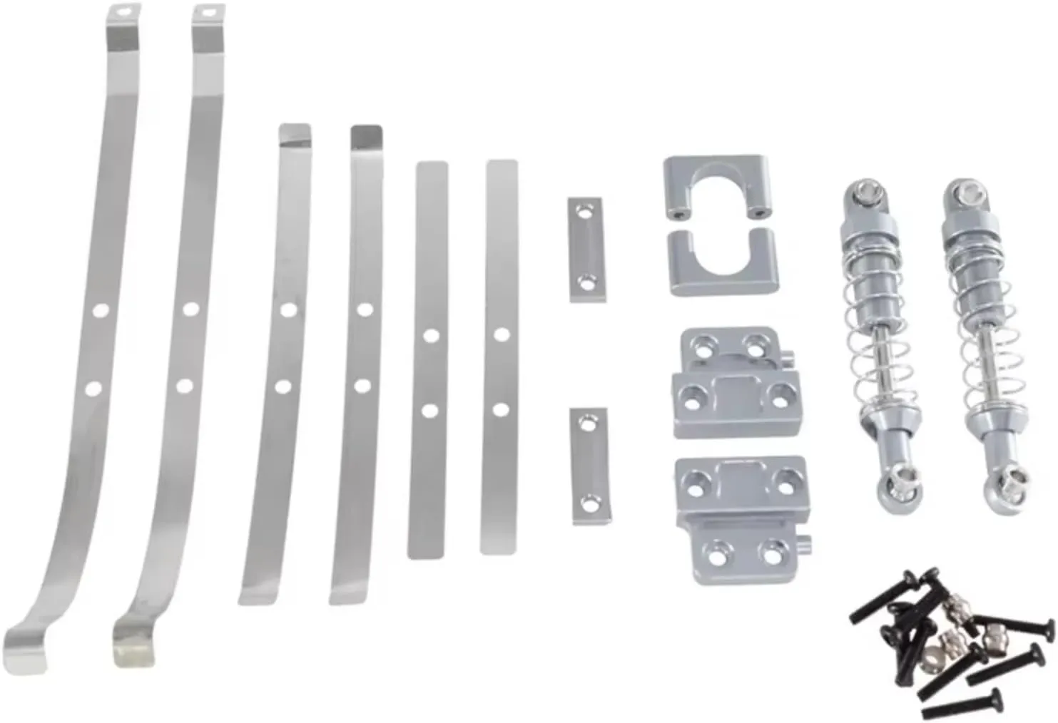 Rc Special Shock Absorber For MN For MN82 LC79 1/12 Metal Rear Axle Fixed Parts Shock Absorber For Spring Plates RC Car Parts Parts And Accessories Upgrade Replacement Use(Silver)