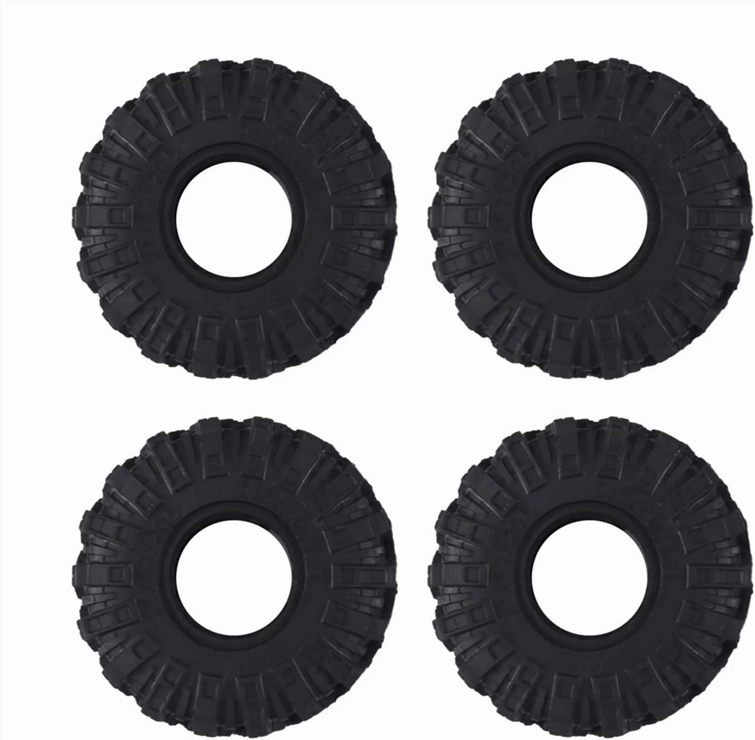 RC Car Accessories Compatible with Axial for SCX24 for Gladiator for Bronco 62Mm 1.0 Inch Wheel Tires Soft Mud for Terrain Rubber Tyres 1/24 RC Crawler Car