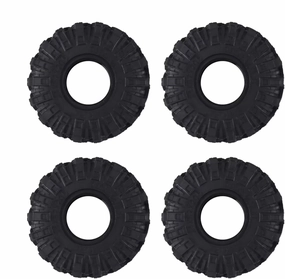 RC Car Accessories Compatible with Axial for SCX24 for Gladiator for Bronco 62Mm 1.0 Inch Wheel Tires Soft Mud for Terrain Rubber Tyres 1/24 RC Crawler Car