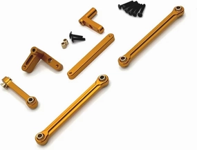 RC Car DIY Parts for HuanSu for JJRC C8802 YDJ-D879 14321 1/14 Full for Range of Metal Steering Rod Remote Control Crawler Vehicle Upgrade Parts Accessories(Yellow)