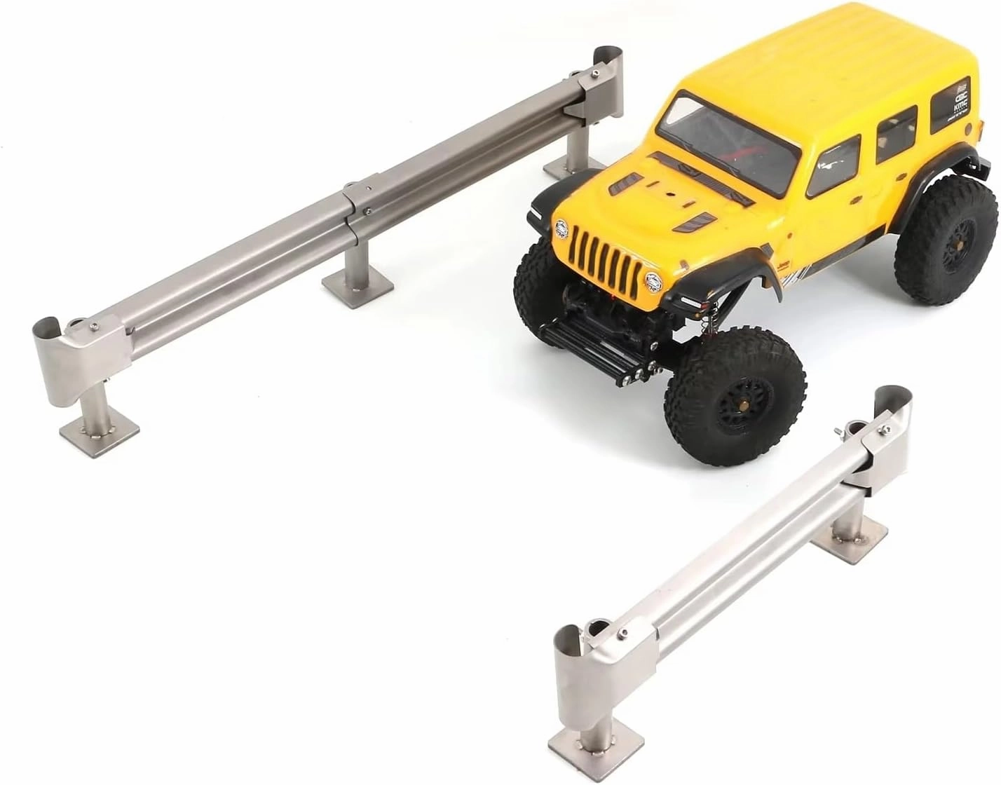 RC Car DIY Parts for SCX24 for TRX4M 1/14 1/18 1/24 1/10 Metal Road Guardrail Car On-Road Tractor Trailer Truck RC Car Upgrade Parts(Head Frame)