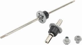 RC Car Front and Rear Differential Set, Stainless Steel Metal Front Rear Differential Gear Spare Parts for Wltoys 12428 12427 Remote Control Car