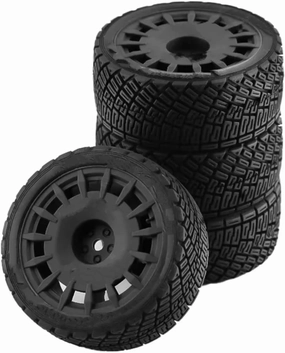 RC Car Upgrade Part for Tamiya for TT01 for TT02 XV01 TA06 PTG-2 for HPI WR8 for HSP 1/10 1/12 1/14 RC for Racing Car Tires On Road Tyre Wheel RC Car Upgrades Parts(Gray)