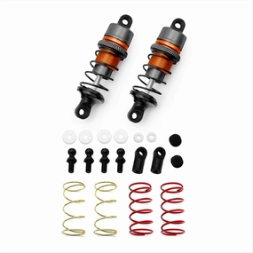 Rc Damper Shock Absorber For 63mm 1/10 1Pair Of Metal Hydraulic Shock Absorbers Orange RC Remote Control Car Flat For Racing Drift Car Parts And Accessories Replacement