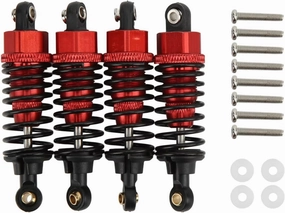 Rc Damper Shock Absorber For Tamiya For Tt-01 For Tt-02 Ta05 TL‑01 Ta03 MF‑01X 1/10 Aluminium Alloy Oil Shock Absorber RC On Road Drift For Racing Car Parts Replacement(Red)