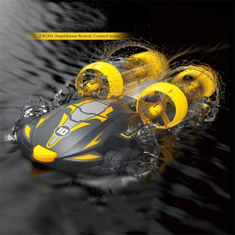 RC Remote Control Boat Amphibious Remote Control Hovercraft Drift High-Speed Racing Summer Water Toys Two Modes of Operation Ground Sprint Water Drift Water Toys for Children