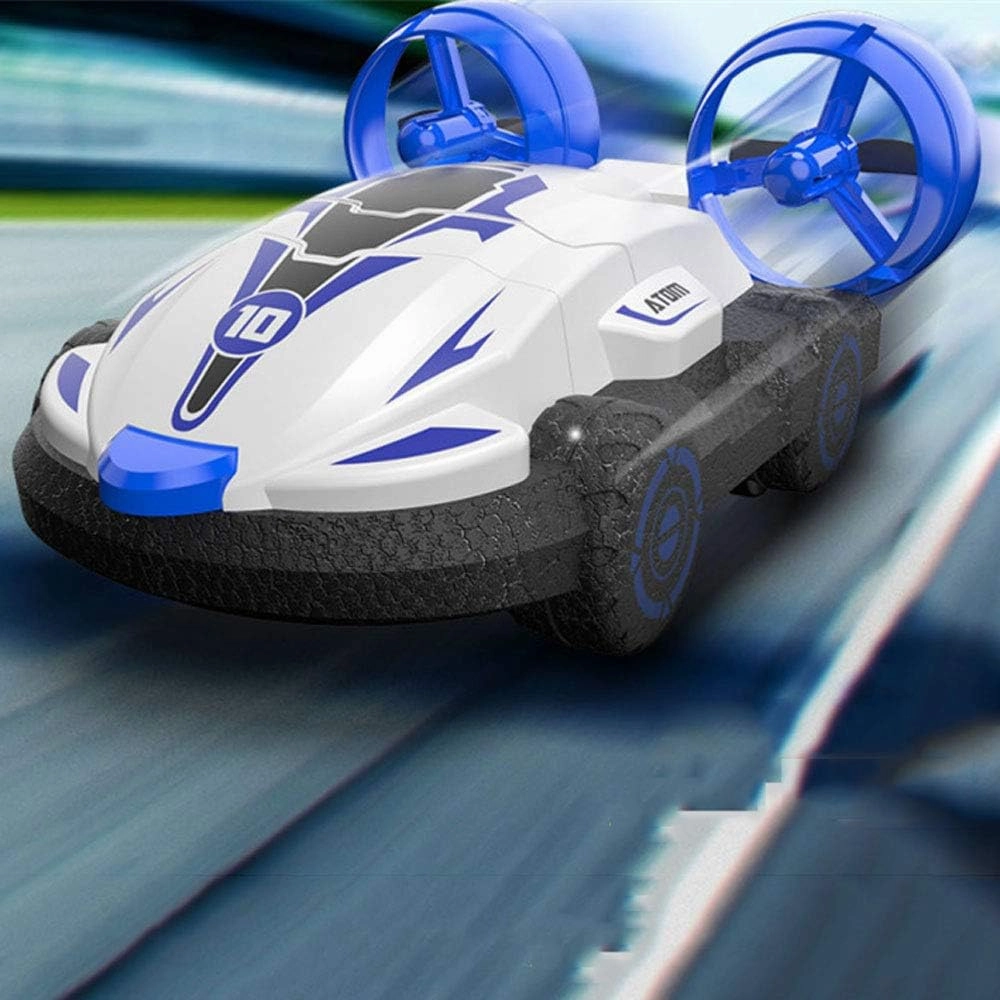 RC Remote Control Boat Amphibious Remote Control Hovercraft Drift High-Speed Racing Summer Water Toys Two Modes of Operation Ground Sprint Water Drift Water Toys for Children