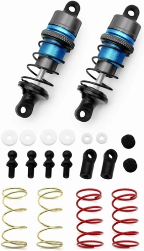Rc Shock Absorber 1Pair 63Mm 1/10 Of Metal Hydraulic Shock Absorbers RC Remote Control Car Flat For Racing Drift Parts Accessories Upgrade Replacement Use(Blue)