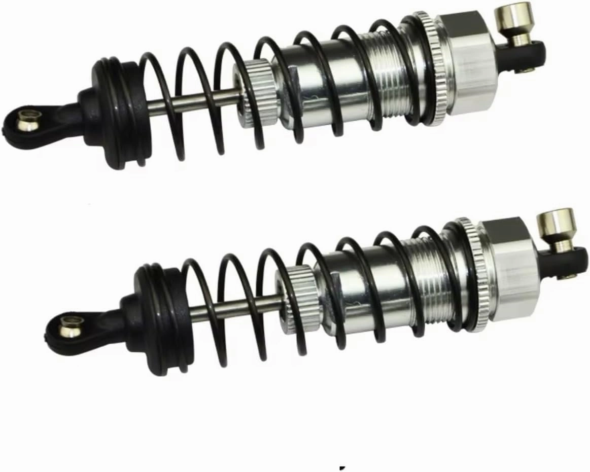 Rc Shock Absorber 2Pcs 10907 1/10 Alum Front Shock For Fit Scale For Silver Rc Model Car Upgrade Parts For Toys Parts And Accessories Upgrade Replacement Use