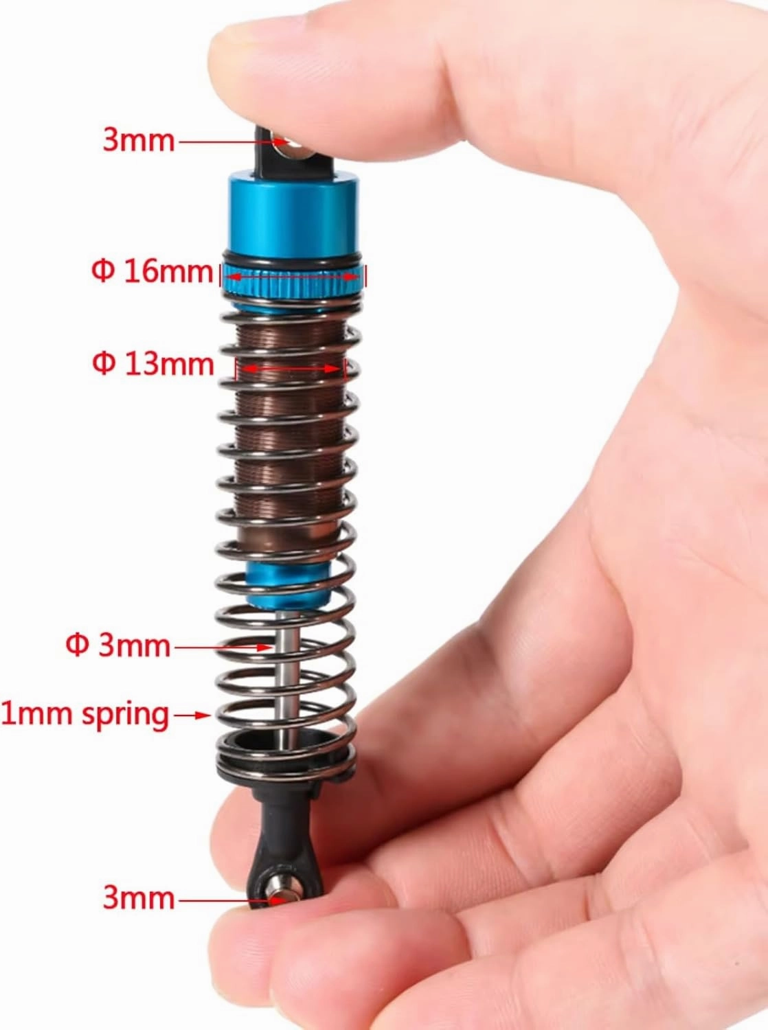 Rc Shock Absorber For Absima 1/10 Threaded Oil Filled Shocks Absorber 52-120mm RC Truggy For Buggy On Road Touring Drift Cars Upgrade Parts Replacement Use(55mm)