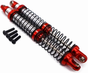 Rc Shock Absorber For Amp 1 10 2pcs Aluminum Alloy Threaded Front Shock Absorber RC Car Part Red Upgrade Parts Replacement Use(Red)