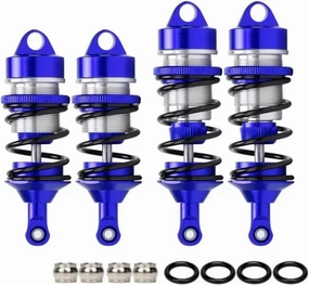 Rc Shock Absorber For Arrma Ara7617V2 Ara109011 ARA330627 ARA330628 1/7 Infracting Aluminum Shock Absorber Damper RC Car Parts Accessories Upgrade Replacement Use(Blue)