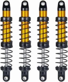 Rc Shock Absorber For Axial For SCX10 90046 For TRX-4 1/10 70/80/90/100/110/120mm 4Pcs Metal Oil Shock Absorber Damper RC Crawler Car Parts Upgrade Replacement(90mm)