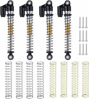 Rc Shock Absorber For Axial For SCX24 For Deadbolt C10 For Wrangler For Gladiator For Bronco 1/24 43mm Metal Alloy Shock Absorbers Damper RC Car Parts Upgrade(Black)