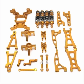 Rc Shock Absorber For MJX 16207 16208 16209 16210 H16 Metal Shock Absorber Upgrade Kit Multiple Colors Available RC Car Crawler Parts Accessories Upgrade Replace(Yellow)