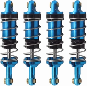 Rc Shock Absorber For MJX For Hyper Go 14301 14302 1/14 Metal Front And Rear Hydraulic Shock Absorbers Hole To Hole 60MM Rc Car Upgrade Parts Replacement(Blue)