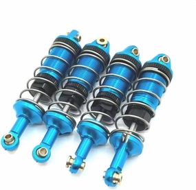 Rc Shock Absorber For MJX For Hyper Go 14301 14303 14302 1/14 4pcs/set Metal Front/Rear Oil Hydraulic Shock Absorber R/C Cars Upgraded Parts Replacement Use(Blue)