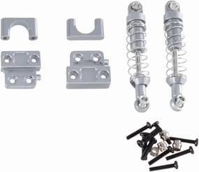 Rc Shock Absorber for MN for MN82 LC79 1/12 Rear Shock Absorber Upgrade Accessories Metal Rear Axle Fixing Parts RC Car Tracked Vehicle Parts Upgrade Replace Use(Silver)