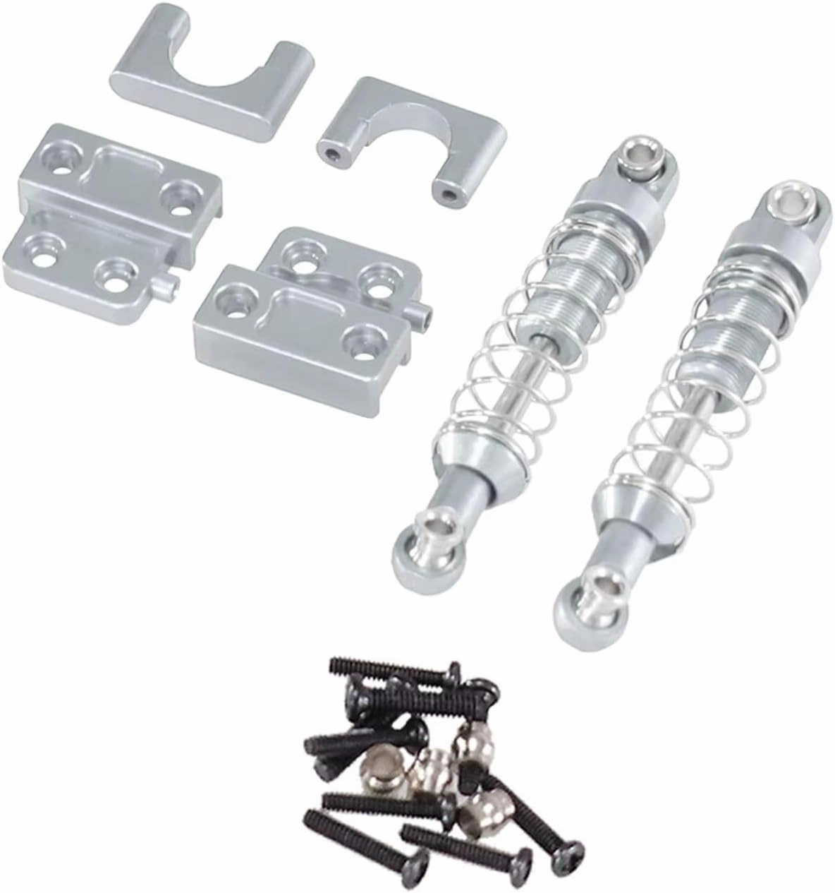 Rc Shock Absorber for MN for MN82 LC79 1/12 Rear Shock Absorber Upgrade Accessories Metal Rear Axle Fixing Parts RC Car Tracked Vehicle Parts Upgrade Replace Use(Silver)