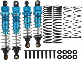 Rc Shock Absorber For Tamiya DT-02 DF-02 DT-03 For TT-02B 1/10 Aluminium Front Rear Oil Shocks Damper RC For Buggy Car Upgrade Parts Accessories Upgrade Replace(Blue)