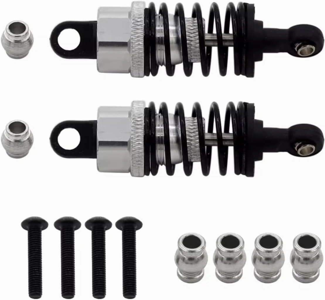 Rc Shock Absorber For Tamiya For TT02 For TT01 M05 For HPI For HSP 1/10 Metals Aluminium Alloy Oil Shock Absorber RC On Road Drift For Racing Car Parts Replacement(Gray,2pcs)