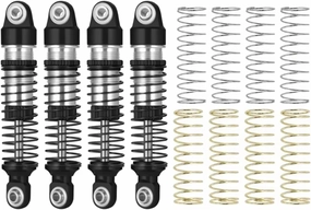 Rc Shock Absorber for Traxxas for TRX-4M 1/18 4Pcs Metal Oil Shock Absorber Damper Black RC Car Tracked Vehicle Upgrade Parts Accessories Replacement Use
