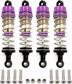 Rc Shock Absorber For Wltoys 144001 124019 124018 4Pcs Metal Shock Absorber Damper RC Car Tracked Vehicle Parts And Accessories Upgrade Replacement And Use