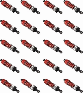 Rc Shock Absorber for Wltoys 144001 1/14 20Pcs Metal Shock Absorber Damper Red 4WD RC Drift for Racing Car Tracked Vehicle Parts and Accessories Replacement