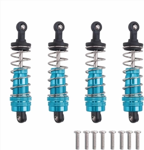 Rc Shock Absorber For WLtoys 144001 4WD 1/14 4Pcs Metal Shock Absorber Damper Blue RC Drift For Racing Car Parts And Accessories Upgrade Replacement And Use