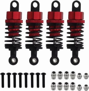 Rc Special Shock Absorber For Tamiya For TT02 For TT01 M05 For HPI For HSP 1/10 Metals Aluminium Alloy Oil Shock Absorber RC On Road Drift For Racing Car Parts Replacement(Red,4pcs)