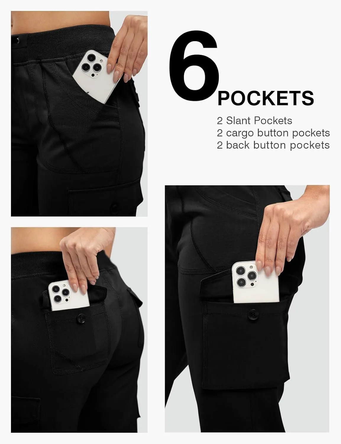 Rdruko Women's Cargo Capris Pants Lightweight Quick Dry Hiking Summer Casual Travel Pants with Pockets