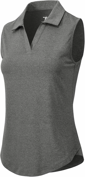 Rdruko Women's Sleeveless Golf Polo Shirts V-Neck Collared Tennis Quick Dry UPF 50  Lightweight Athletic Tank Tops