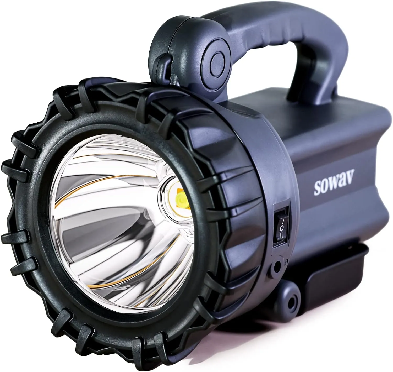 Rechargeable Spotlight, Super Bright Flashlights High Lumens, LED Searchlight with Handle, IPX4 Waterproof Spot Lights for Home Security, Camping, Boat, Hunting, Emergency Power Outage