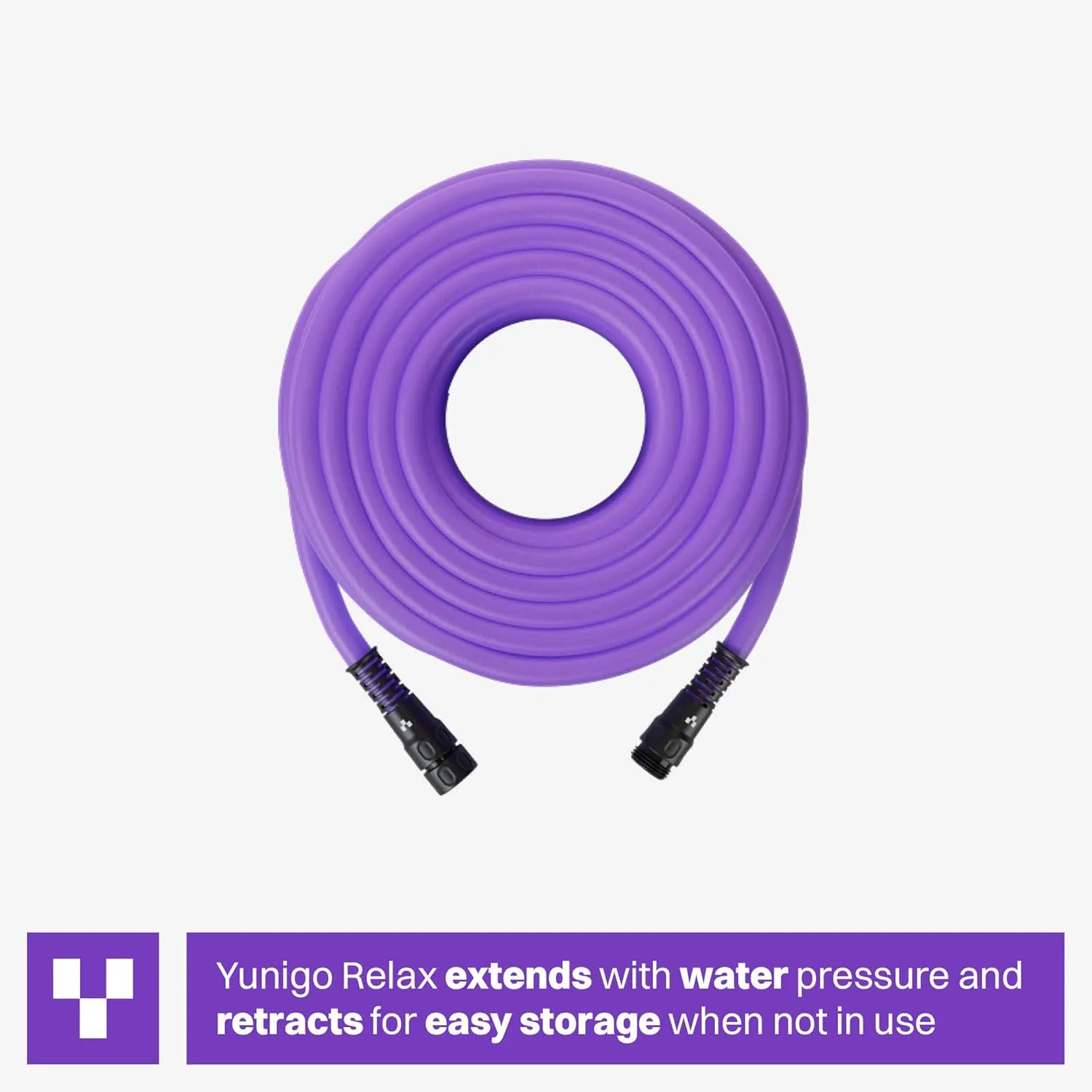 RELAX Expandable Garden Hose 100ft – Lightweight Hose with Anodized Aluminum Couplings & Spray Nozzle. Stylish Water Hose Ideal for watering Small Garden