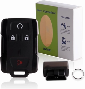 Remote Gmc Replacement Key Fob with OBD Simple Key for 15-21 Chevrolet Colorado/GMC Canyon,14-18 Chevrolet Silverado/GMC Sierra,FCCID M3N32337100 (1 pcs)