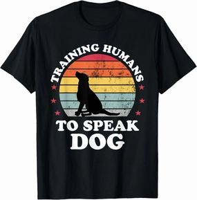 Retro Dog Commands Obedience Training Funny Dog Trainer T-Shirt